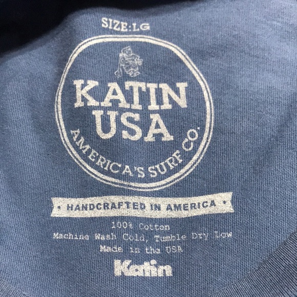 Katin USA Blue The Golden State Graphic T-Shirt Size Large Casual - Picture 8 of 9